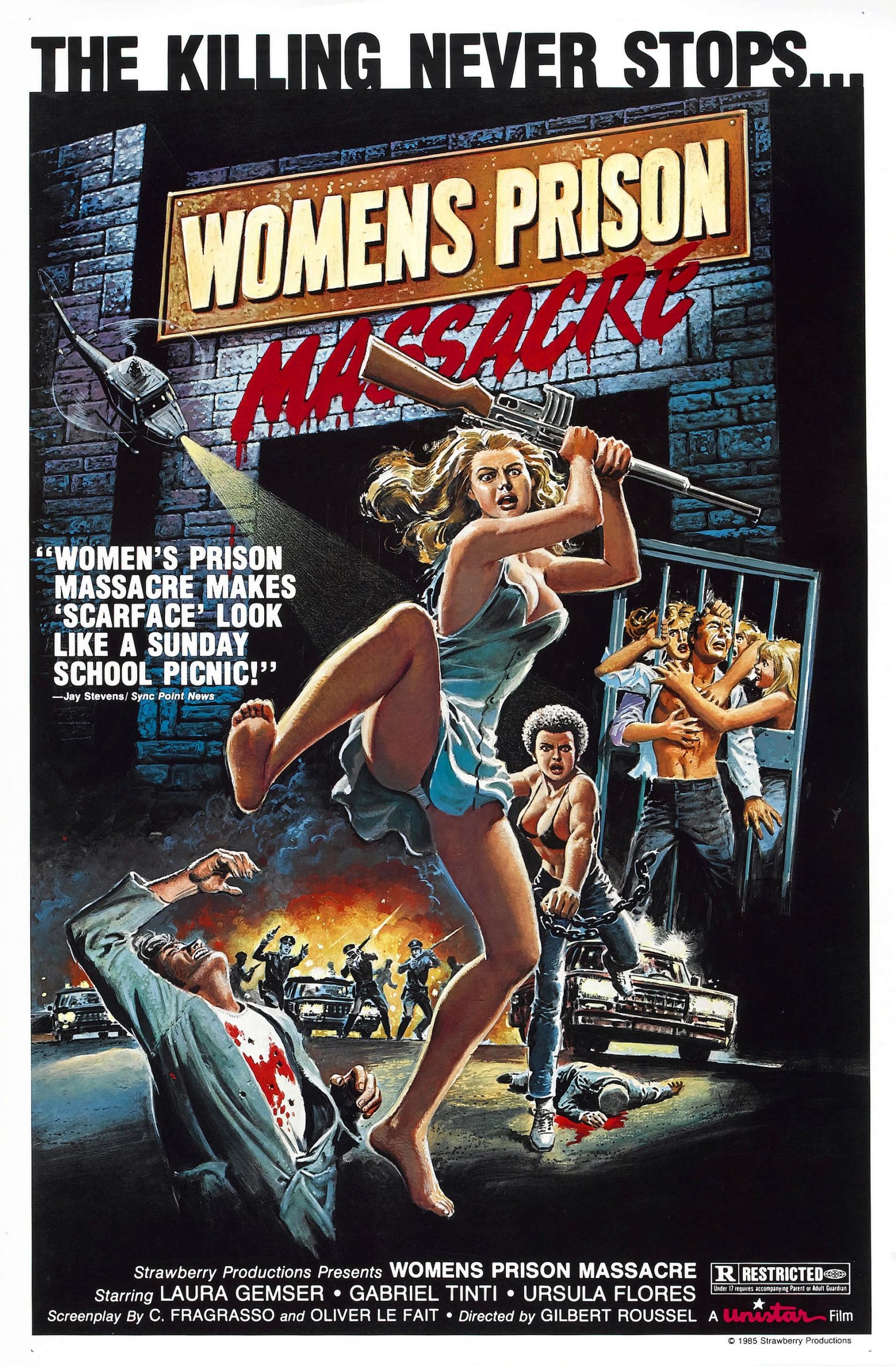 Women's Prison Massacre (1983) - Original Poster - vintagepornfun.com